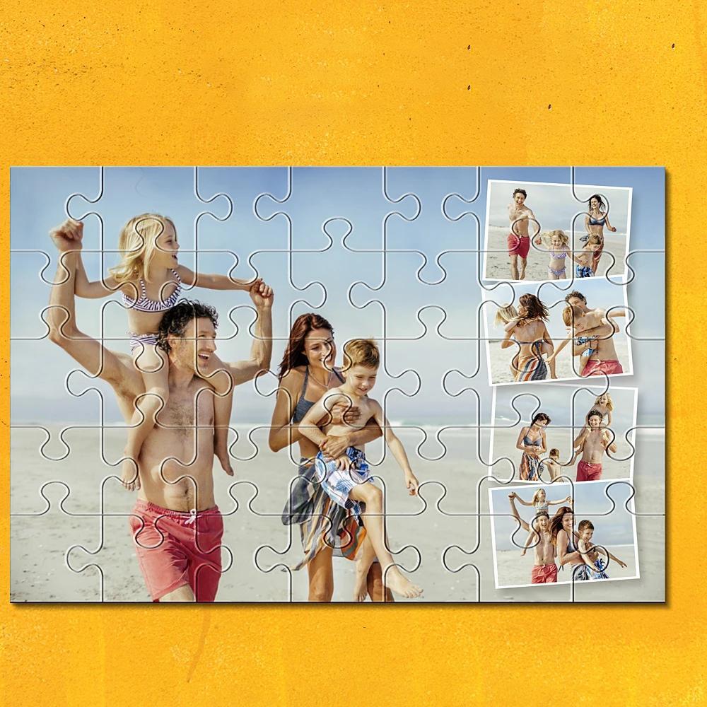 Gift For Dad Custom Collage Photo Puzzle 35-1000 Pieces Love Jigsaw