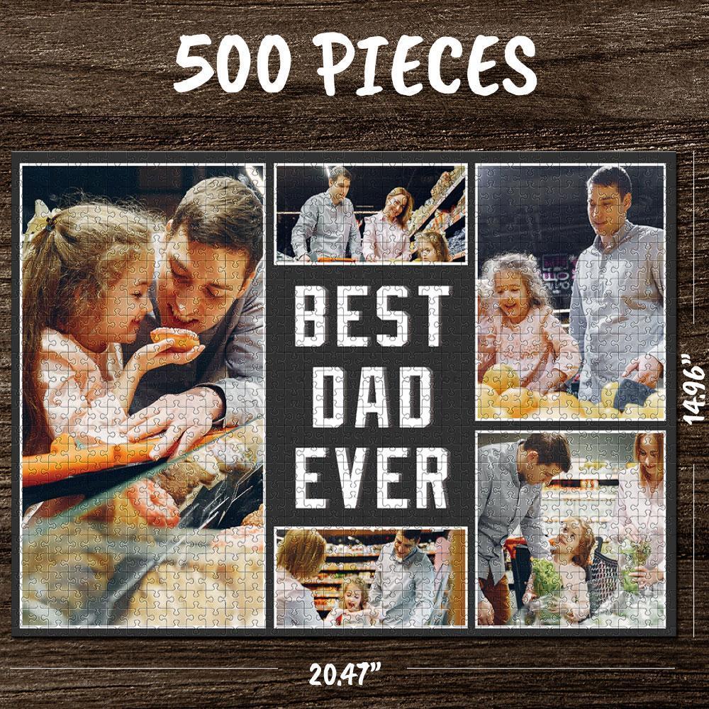 Custom Photo Jigsaw Puzzle Best Gifts Best Dad Ever - 35-1000 Pieces