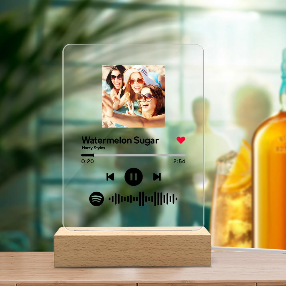 Personalized Spotify Code Music Plaque Night Light(5.9in x 7.7in)