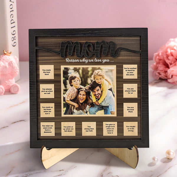 Personalized Wooden Ornament 12 Reasons Why We Love You Plaque Unique Gift for Mom