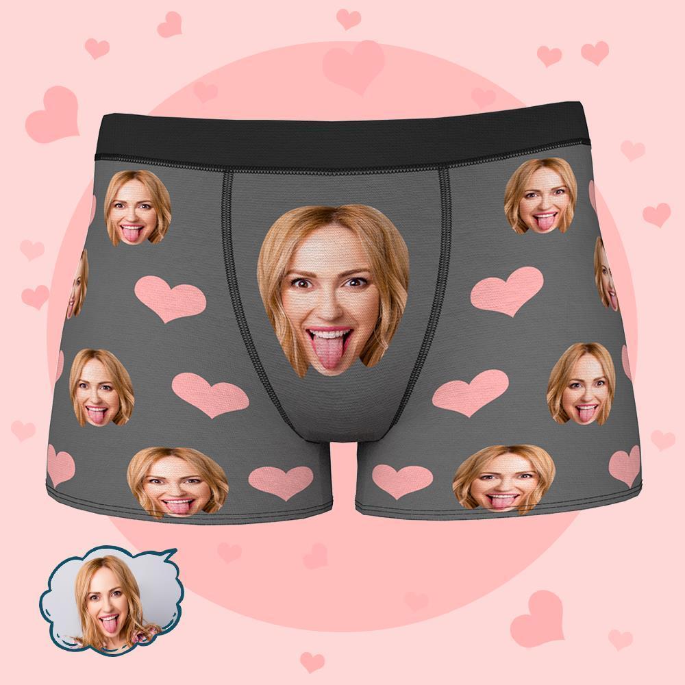 Custom Face Boxer Briefs Gifts for Him Boyfriend Husband 3D Online Preview