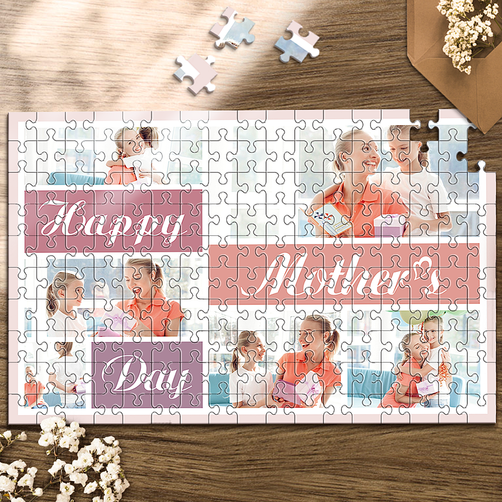 Custom Photo Jigsaw Puzzle Best Indoor Gifts For Mother's Day Party Games