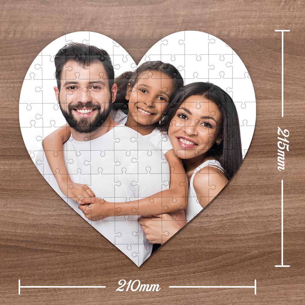 Photo Puzzle Personalized Family Photo Heart Shaped Puzzle