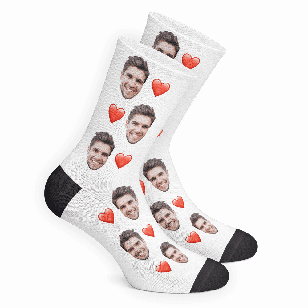 Custom Face Socks Personalized Heart Socks