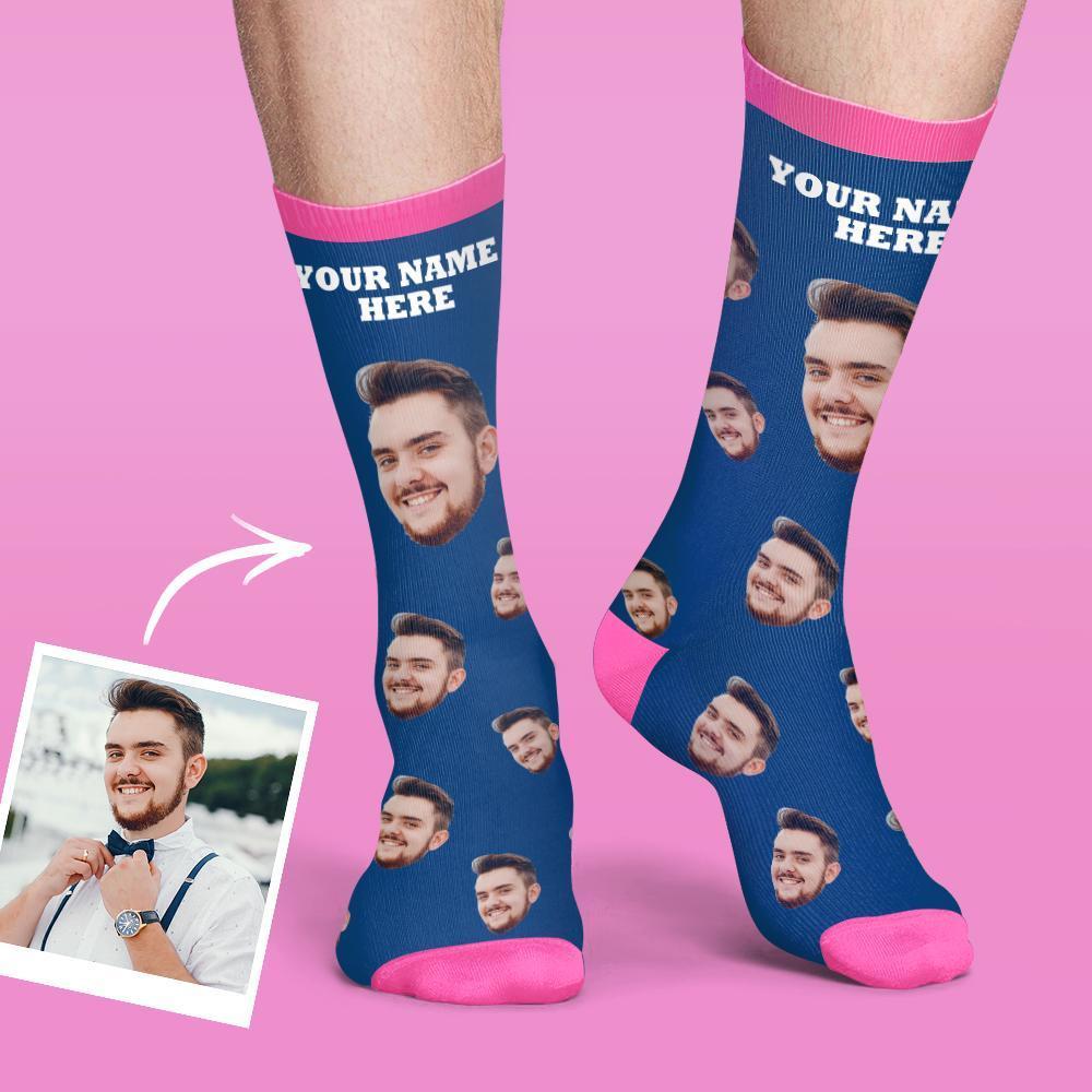 Personalized Photo Socks Custom Photo Socks Dog Photo Socks With Your Text