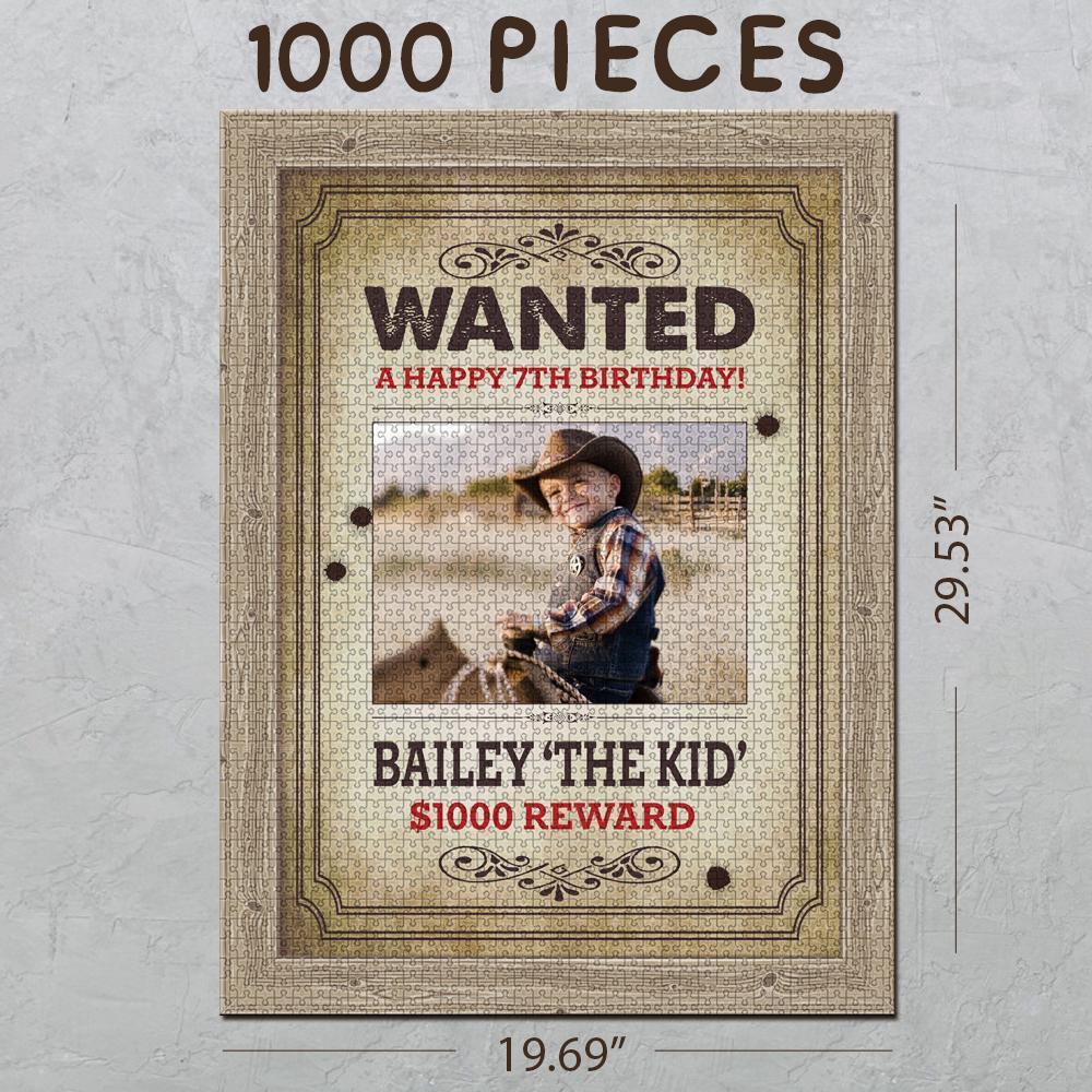 Wanted Puzzle 35-1000 Pieces Custom Birthday Jigsaw for Memorable Days