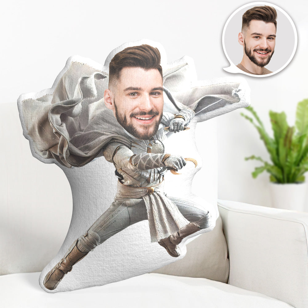 My Face Pillow Custom Superhero MiniMe Pillow Personalzied Photo Pillow Moon Knight Gifts for Him