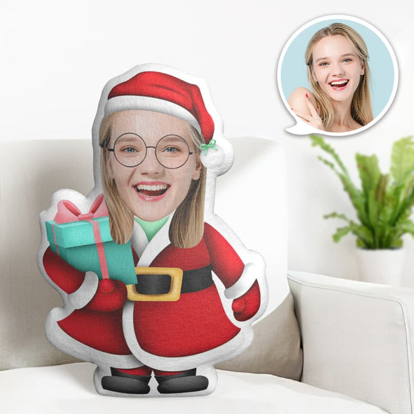 Custom Face Pillow Personalized Photo Pillow Christmas Woman MiniMe Pillow Gifts for Christmas - makephotopuzzle