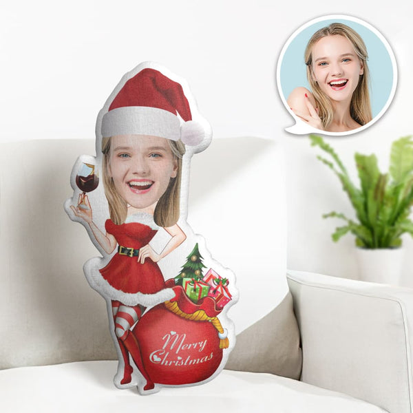 Custom Face Pillow Personalized Photo Pillow Gift Christmas Dress MiniMe Pillow Gifts for Christmas - makephotopuzzle