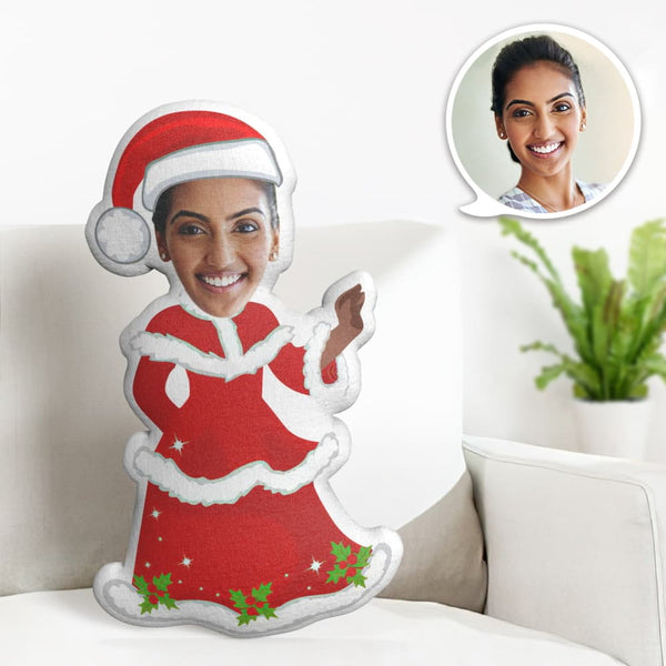 Custom Face Pillow My Face Pillow Christmas Dress MiniMe Pillow Gifts for Christmas - makephotopuzzle