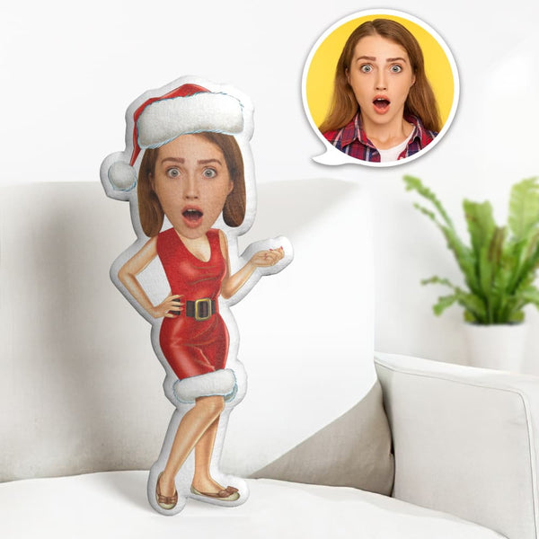 Custom Face Pillow Personalized Photo Pillow Christmas Skirt MiniMe Pillow Gifts for Christmas - makephotopuzzle