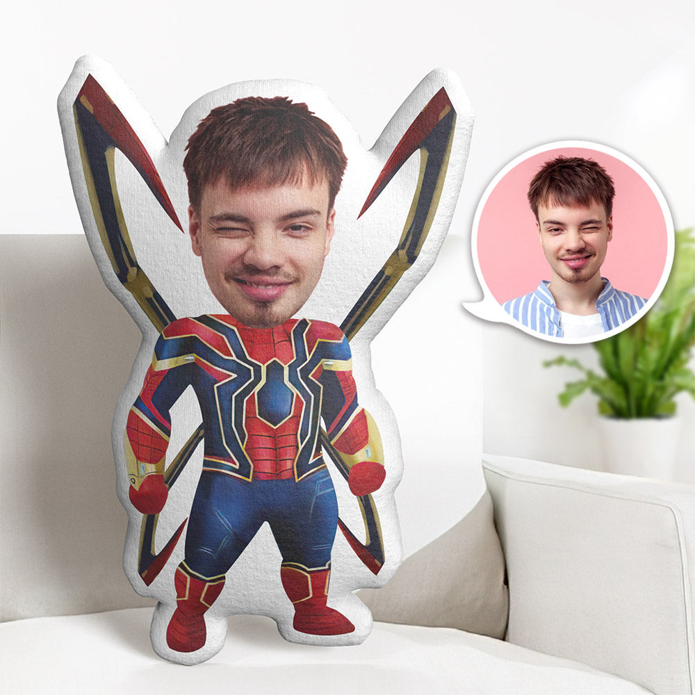 Custom Face Pillow Personalized Photo Pillow Spider Leg Spider-Man MiniMe Pillow Gifts for Him