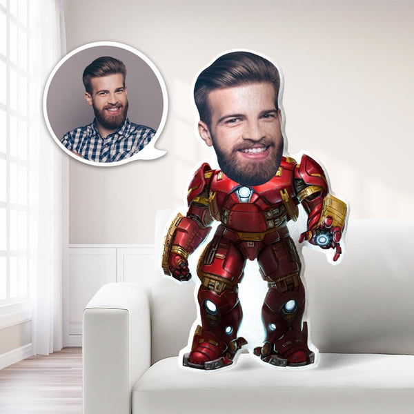 Personalized Photo My Face Pillow Custom Face Pillow Hulkbuster Photo Pillow Doll - makephotopuzzle