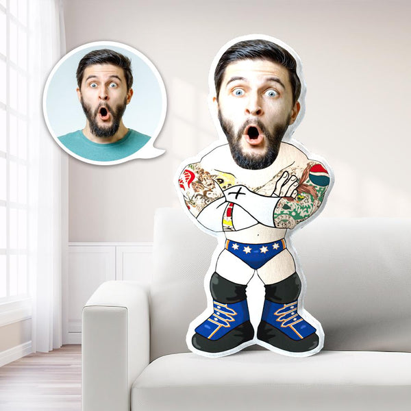 Personalized Photo My face on Pillows Custom Minime Dolls Gag Gifts Toys WWE - makephotopuzzle