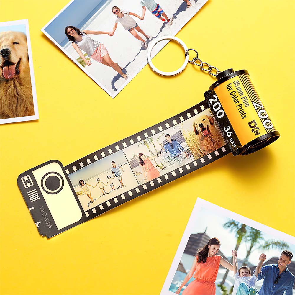 Birthday Gifts for Wife Custom Keyring Roll Film Colorful Camera Roll Keychain Customized Gifts