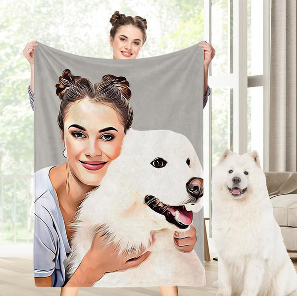 Custom Photo Blankets Custom Dogs Blankets Personalised Pets Photo Fleece Blanket