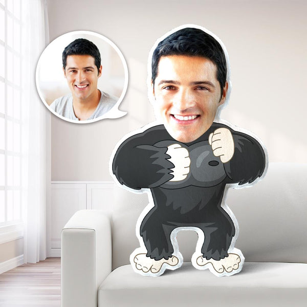 Personalized Photo My face on Pillows Custom Minime Dolls Gag Gifts Toys King Kong Costume - makephotopuzzle