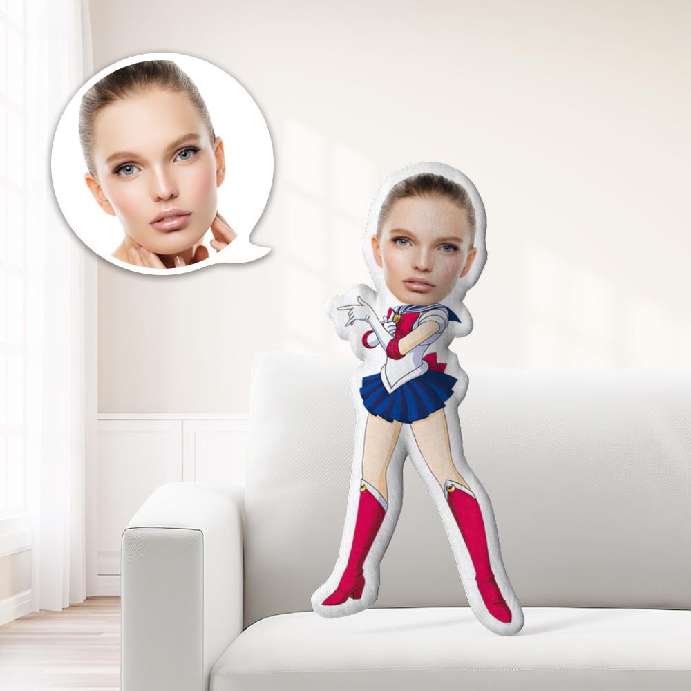 Personalized Photo My face on Pillows Custom Minime Dolls Gag Gifts Toys Sailor Moon Costume