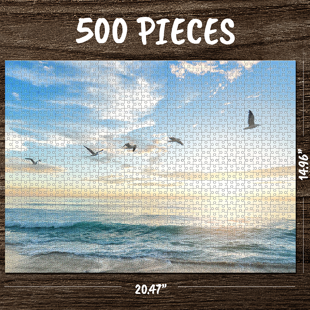 Custom Collage Puzzle Name&Photo on Jigsaw Puzzle Love Forever For Family