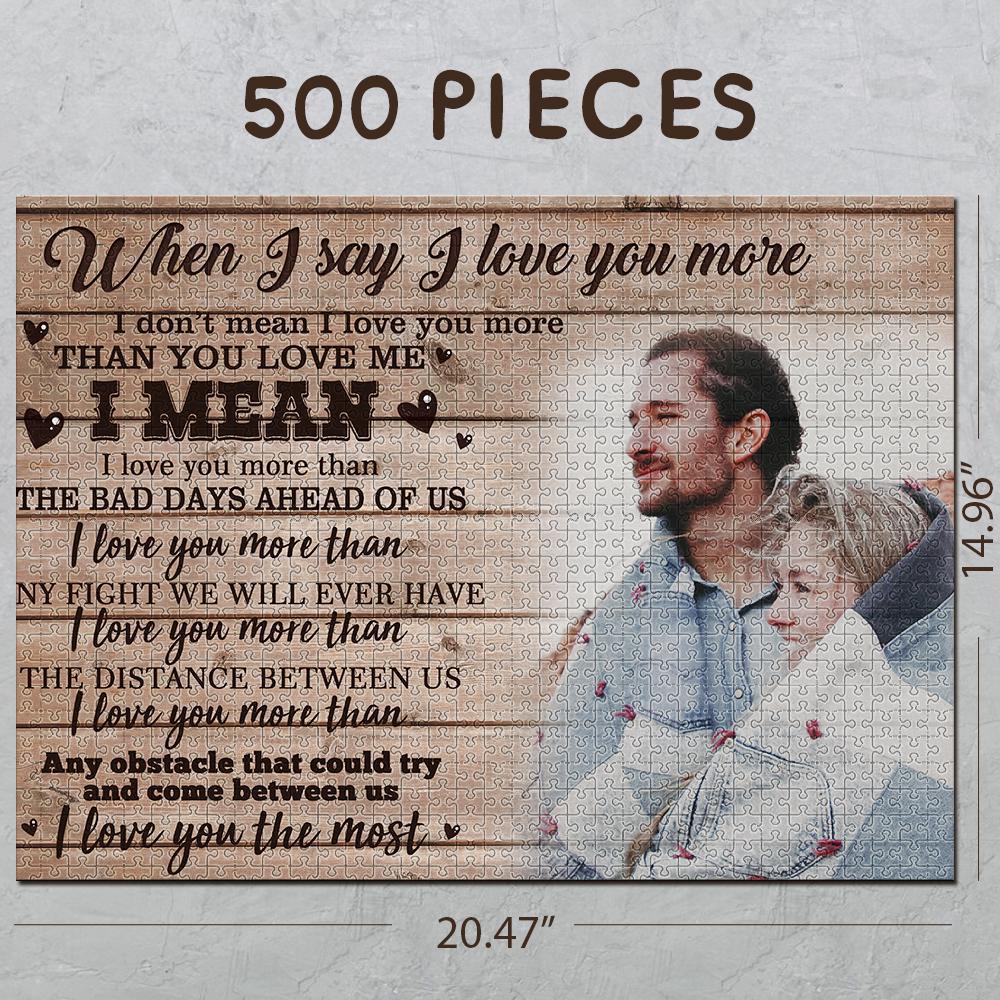 Custom Photo Promise Puzzle 35,150,300,500,1000 Pieces Gift Jigsaw Puzzle for Lovers