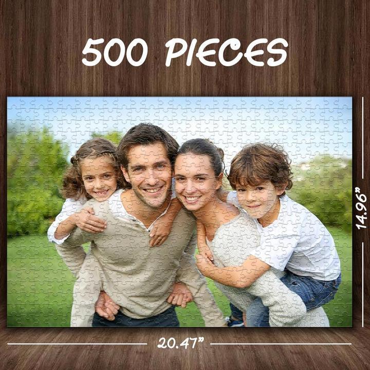 Custom Photo Jigsaw Puzzle Happy Dad Day Best Indoor Gifts  35 -1000 Pieces