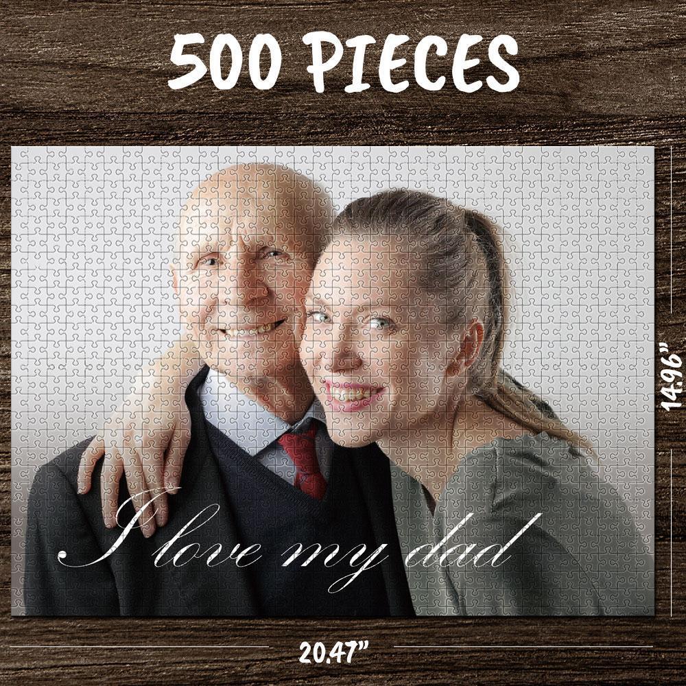 Custom Photo Jigsaw Puzzle Best Gifts I Love My Dad 35-1000 Pieces
