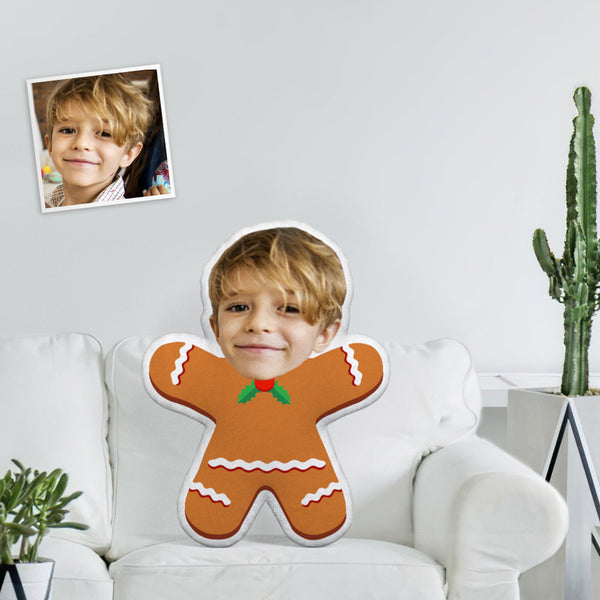 Custom Face Photo Minime Doll Unique Personalized Cute Gingerbread Man Toys Minime Pillow The Most Funny Gift - makephotopuzzle
