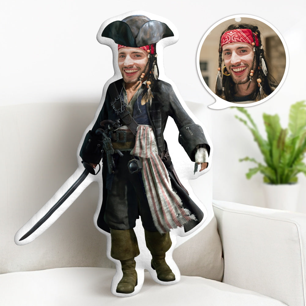 Custom Face Pillow Personalized Jack Sparrow Gifts Custom MinIMe Pillow Gifts for Him