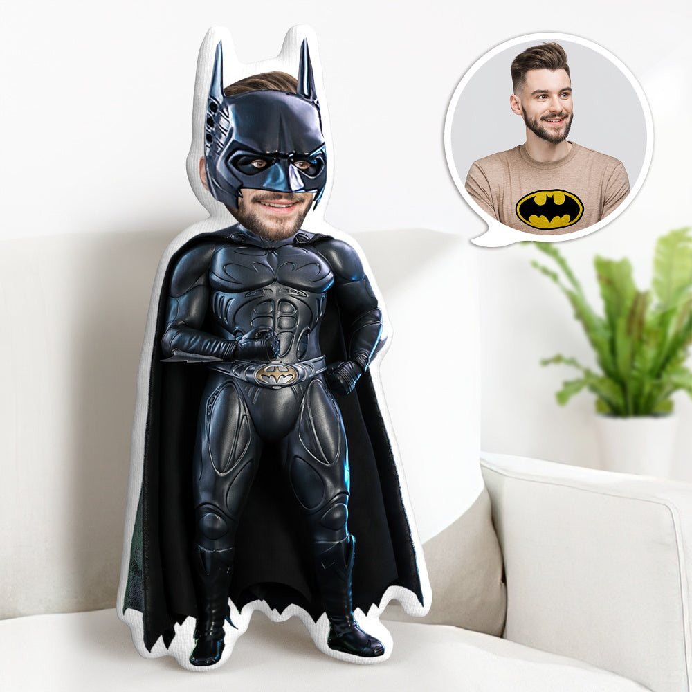 Custom Face Pillow Personalized Batman Gifts Custom MinIMe Pillow Gifts for Him