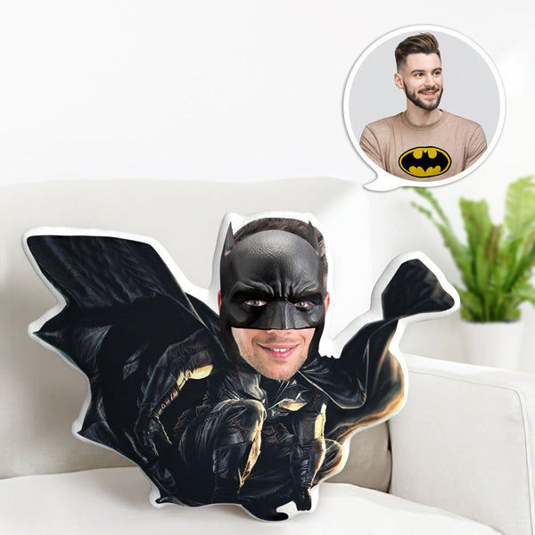 Face Pillow Custom Body Pillow Batman Gifts MinIMe Pillow Gifts for Him Fun Gift - makephotopuzzle