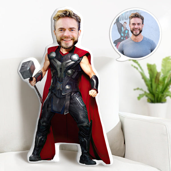 Custom Face Pillow Personalized Body Pillow Thor Pillow Gifts MinIMe Pillow Gag Gift - makephotopuzzle