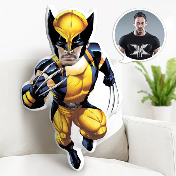Personalized Pillow Face Custom Body Pillow Photo Pillow Custom MinIMe Pillow Wolverine Pillow Gifts - makephotopuzzle