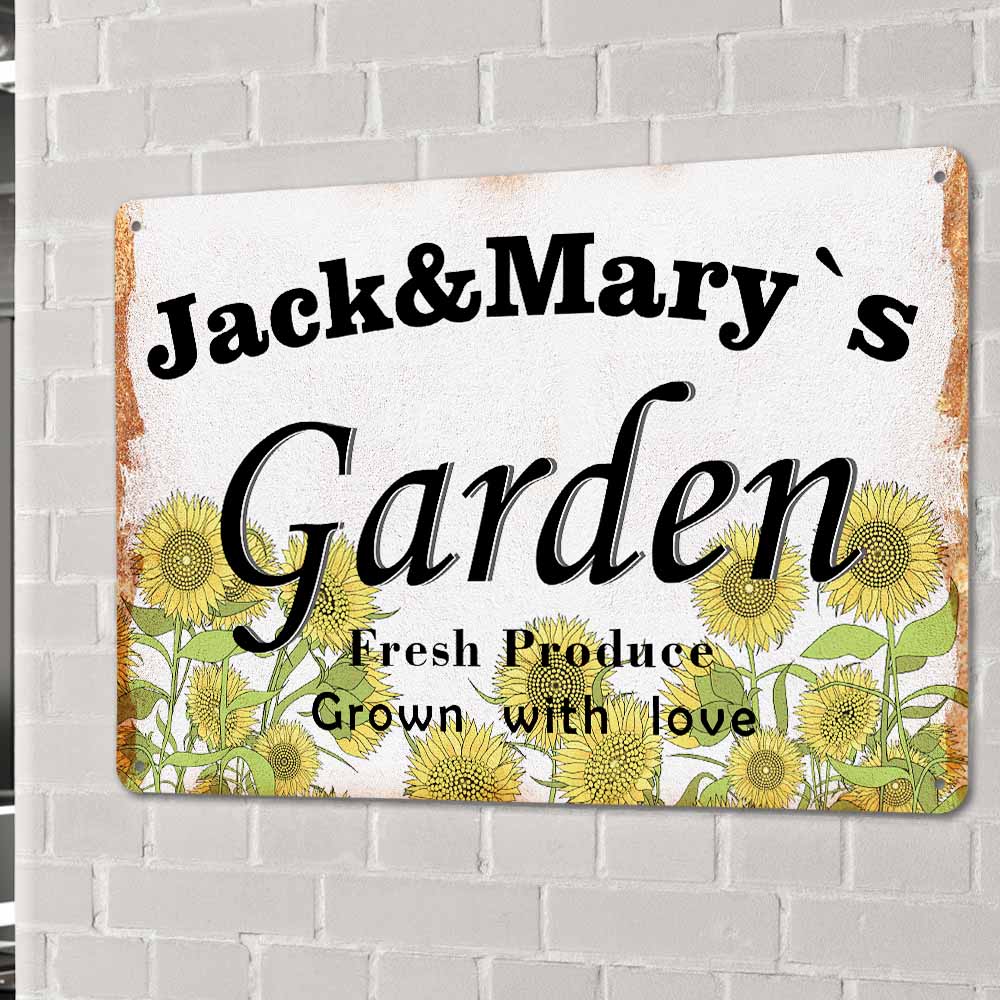 Custom Iron Poster Personalized Name Poster Garden Fence Decor Painting Unique Gifts