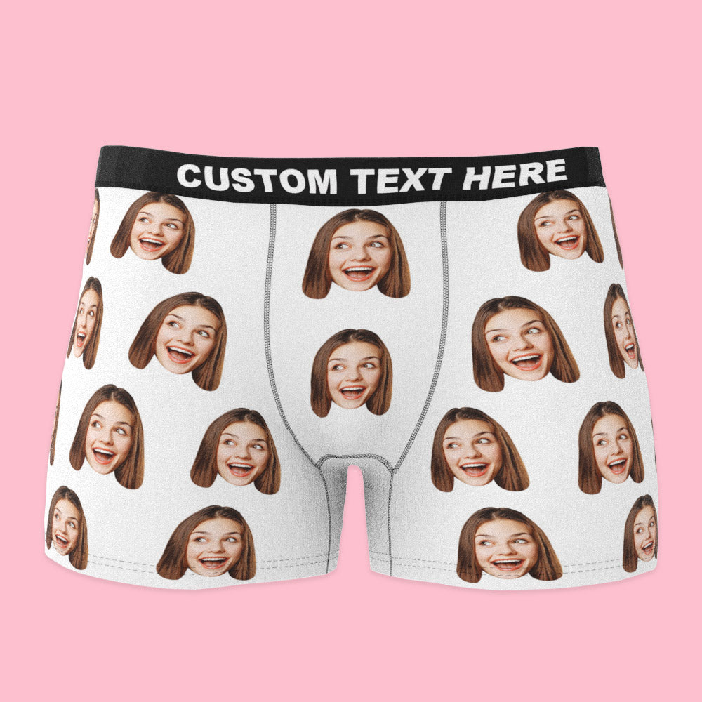 Custom Colorful Face Boxer Shorts for Men's 3D Online Preview for him