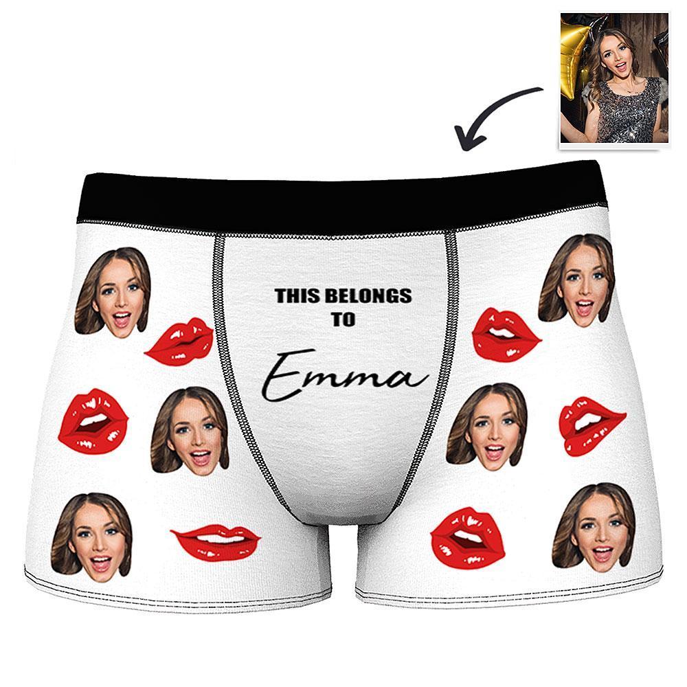 Personalised Photo Boxer Shorts for Men With 