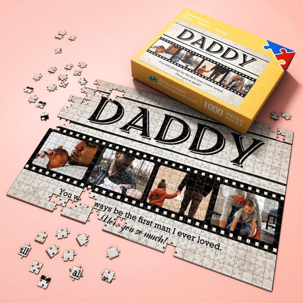 Custom Photo Jigsaw Puzzle Daddy I Love You So Much Best Indoor Gifts 35 -1000 Pieces