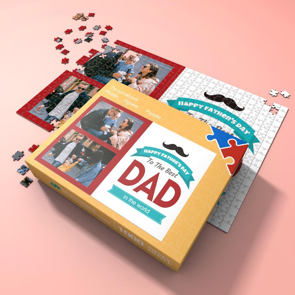 Custom Photo Jigsaw Puzzle Best Indoor Gifts 3  -1    pieces To The Best Dad