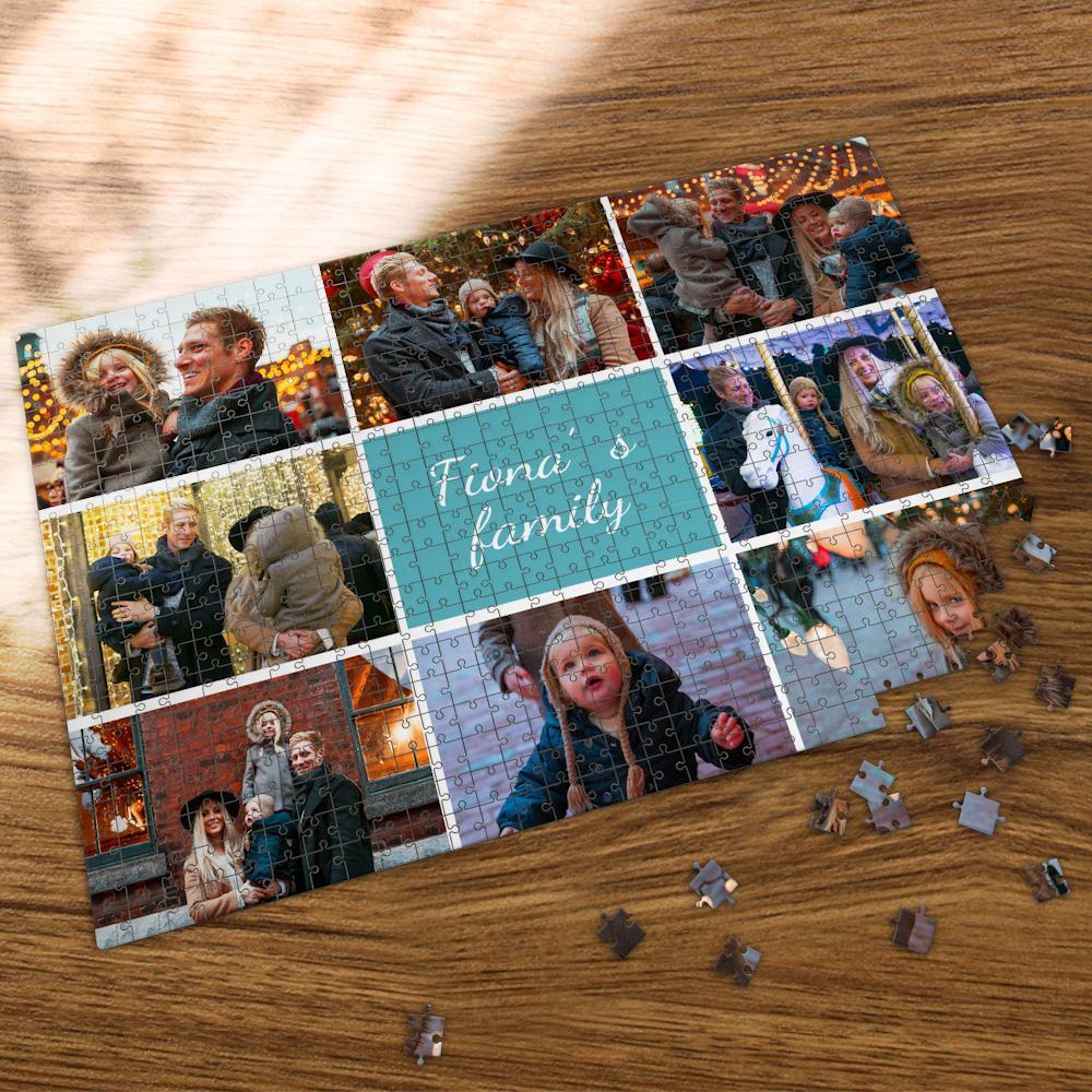 Mother's Day Personalized Collage Photo Puzzle 35-1000 Pieces Jigsaw Custom Photo Collage Puzzle