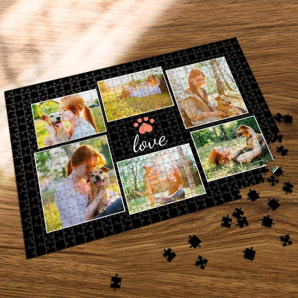 Personalized Collage Jigsaw Puzzle Lovely Pet Photo