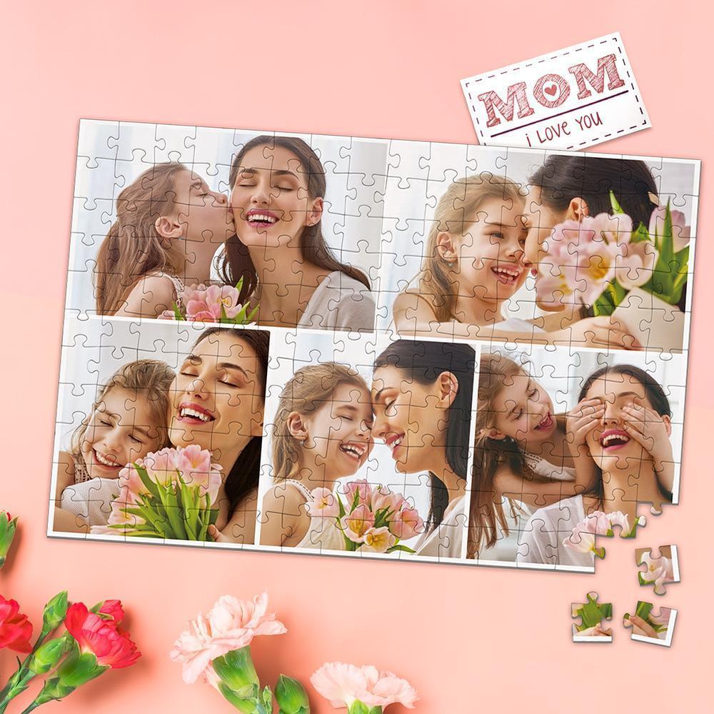 Mother's Day Personalized Collage Photo Puzzle 35-1000 Pieces Jigsaw