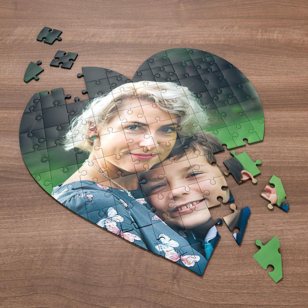Best Mom Photo Puzzle Personalised Photo Heart Shaped Puzzle