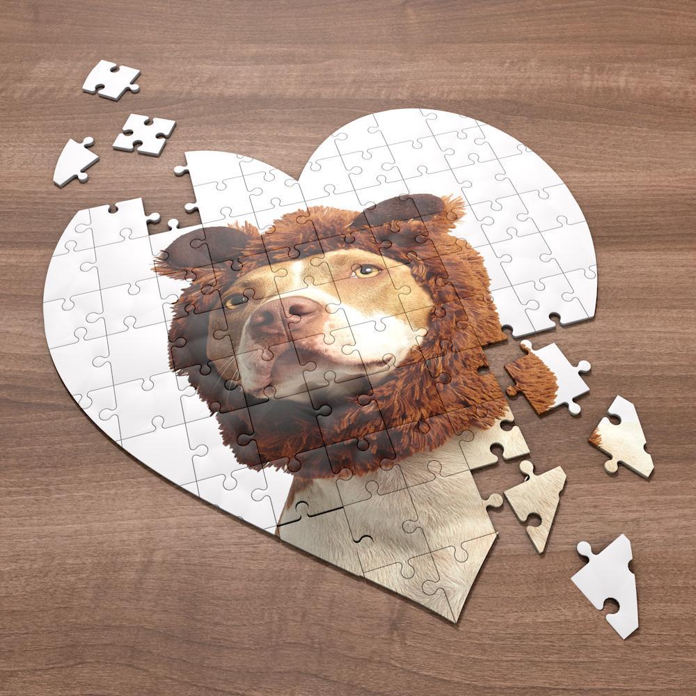 Pet Photo Puzzle Personalised Heart Shaped Photo Puzzle