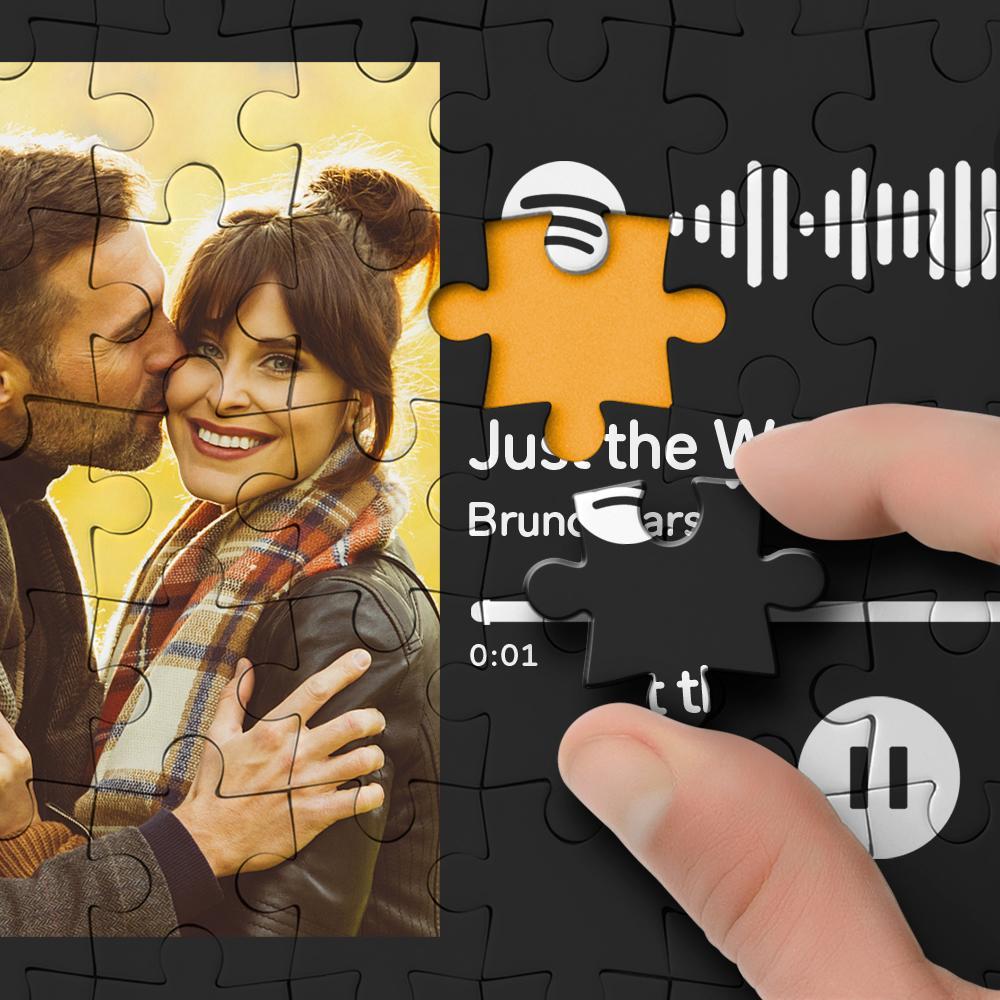 Personalized Spotify Code Music Plaque Jigsaw Puzzle Best Gifts 35-1000 Pieces