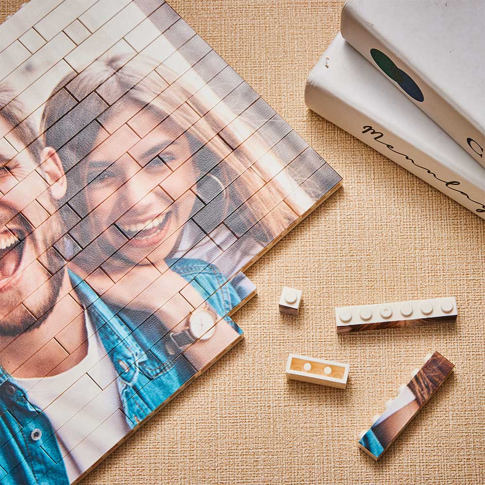 I Love You Personalized Photo Building Block Brick Frame