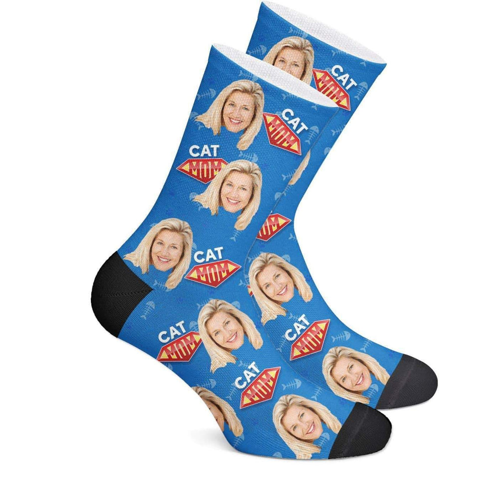 Custom Cat Mom Socks Personalized Photo Socks