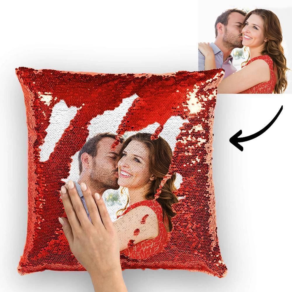Custom Photo Magic Sequin Pillow Pillow Reversible Multicolor 15.75inch*15.75inch
