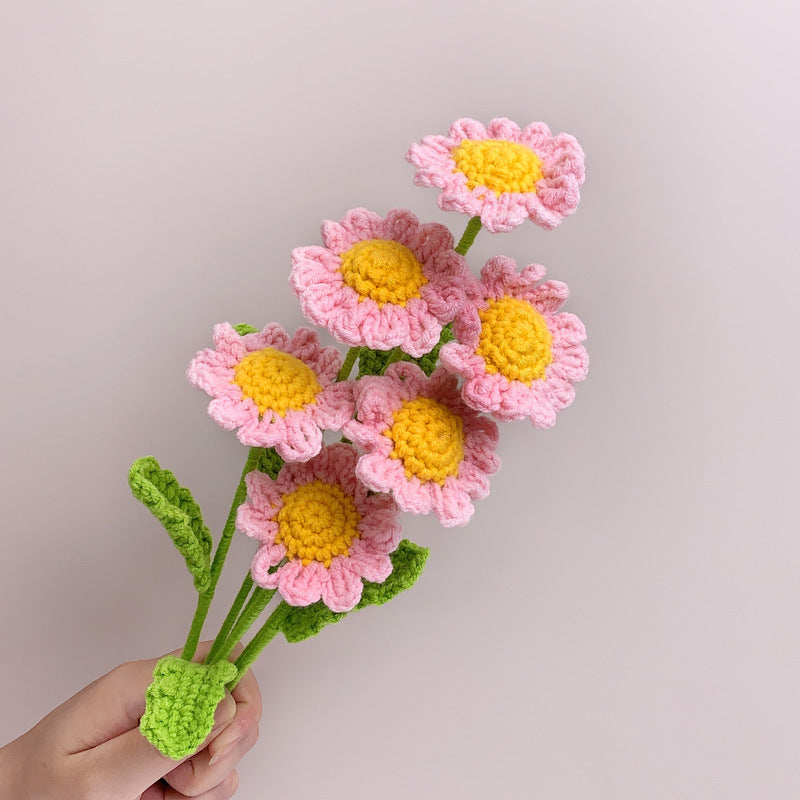 Little Daisy Crochet Flower Handmade Knitted Flower Gift for Lover