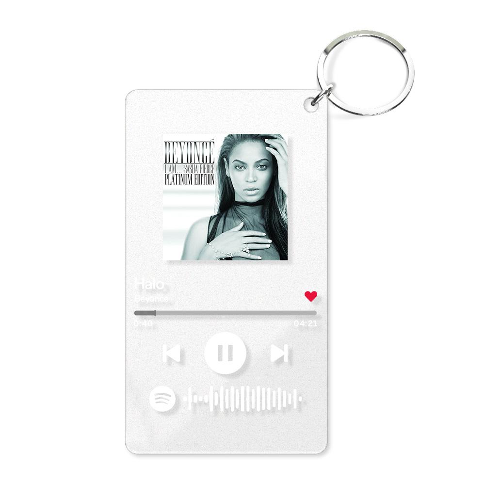 Custom Spotify Code Music Plaque Keychain Gifts for Decor(2.1in x 3.4in)