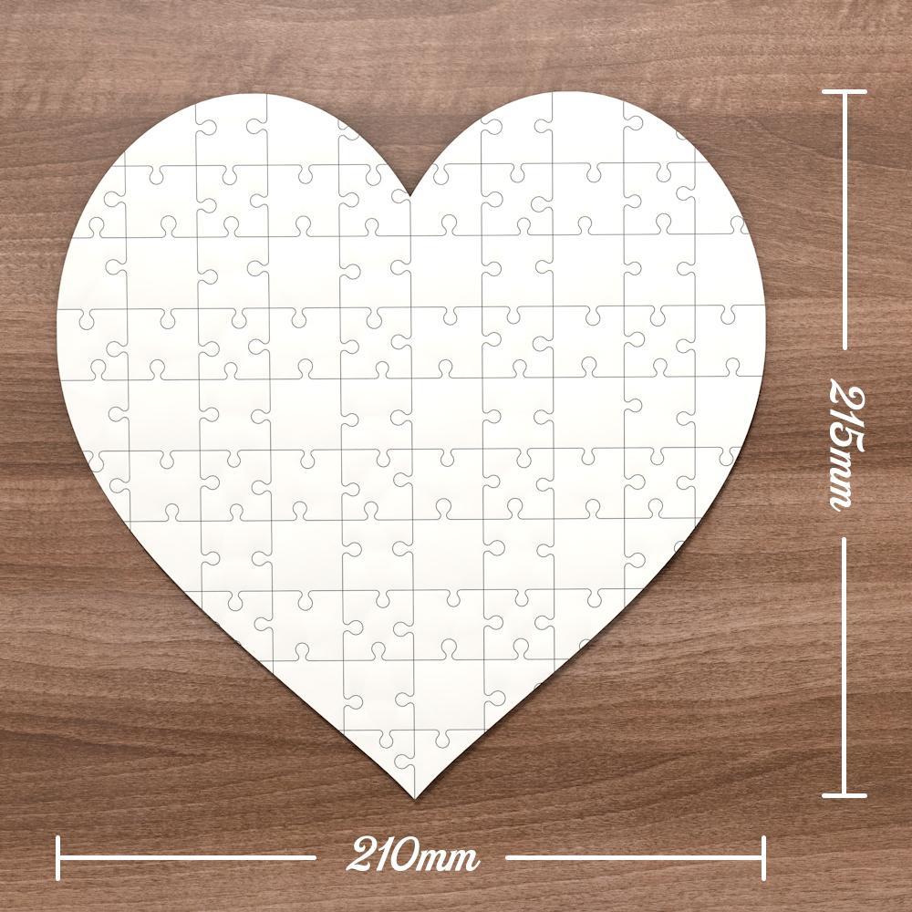Couple Photo Puzzle Personalised Photo Heart Shaped Puzzle For Lover