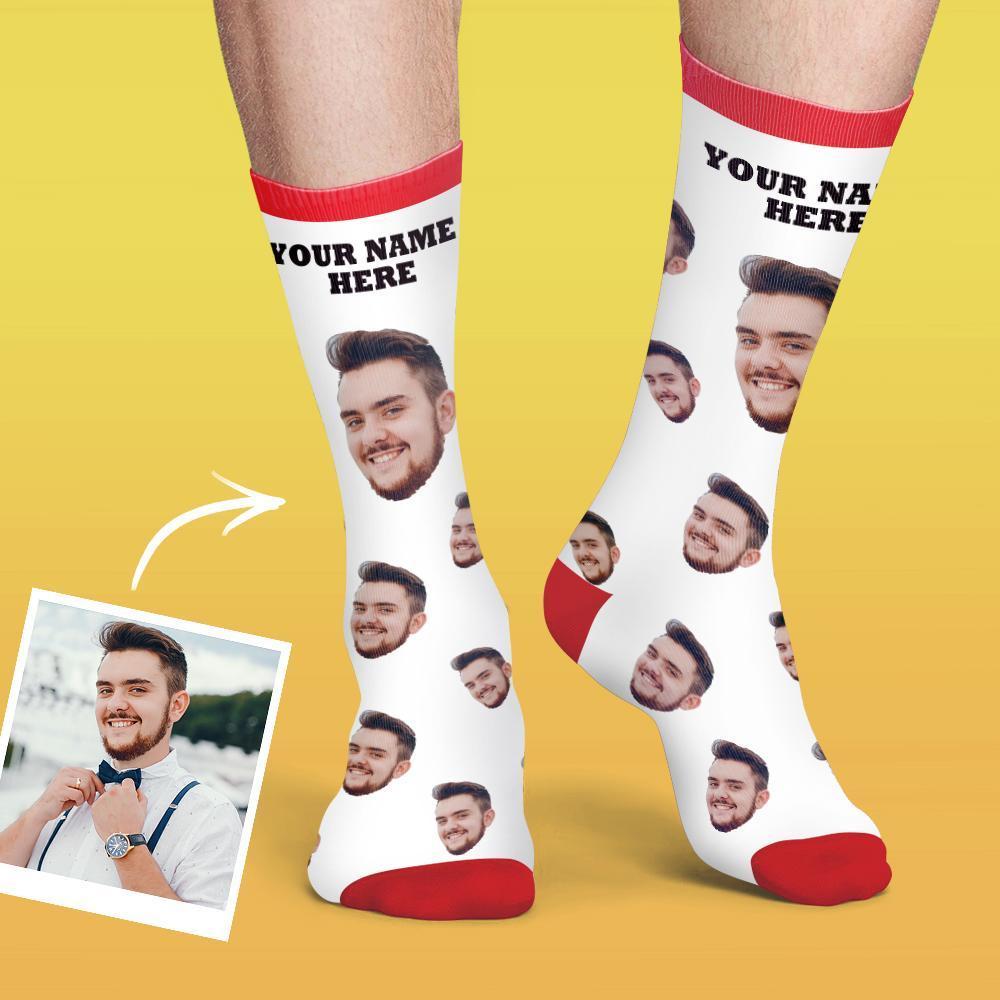 Personalized Photo Socks Custom Photo Socks Dog Photo Socks With Your Text